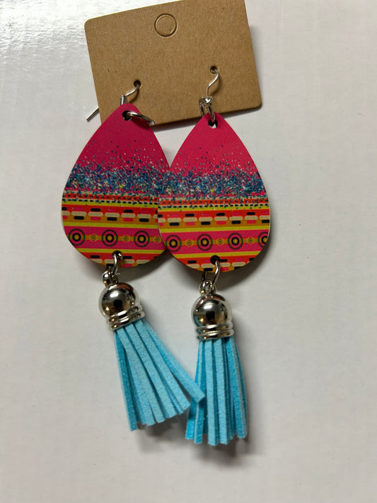 Pink Beauty Earrings w Tassels