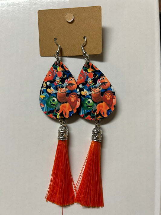 Disney Pare Earrings w Tassels